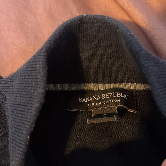 Banana Republic - Used - Zip-Up - Dark Blue - Sweater - Picture 2 of 4